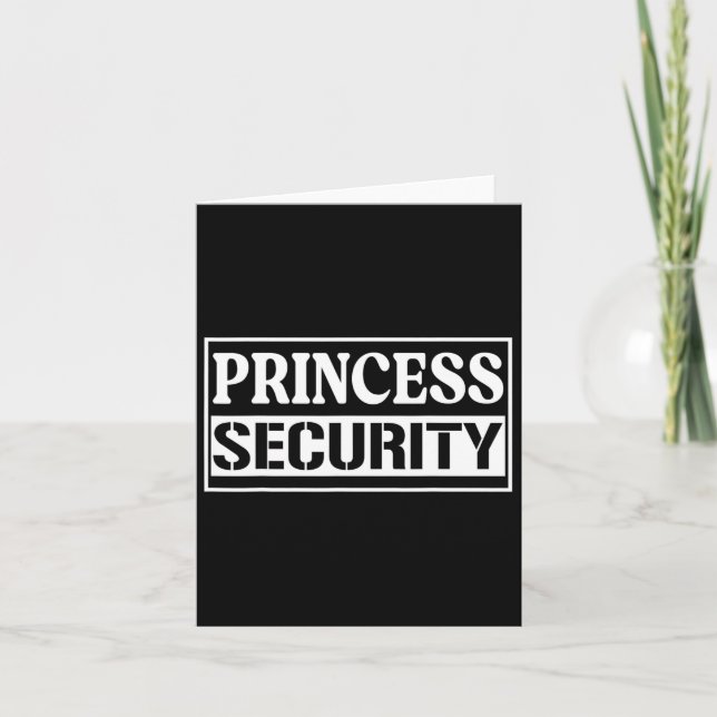 Princess Security Roligt Birthday Halloween fest D Kort (Framsida)