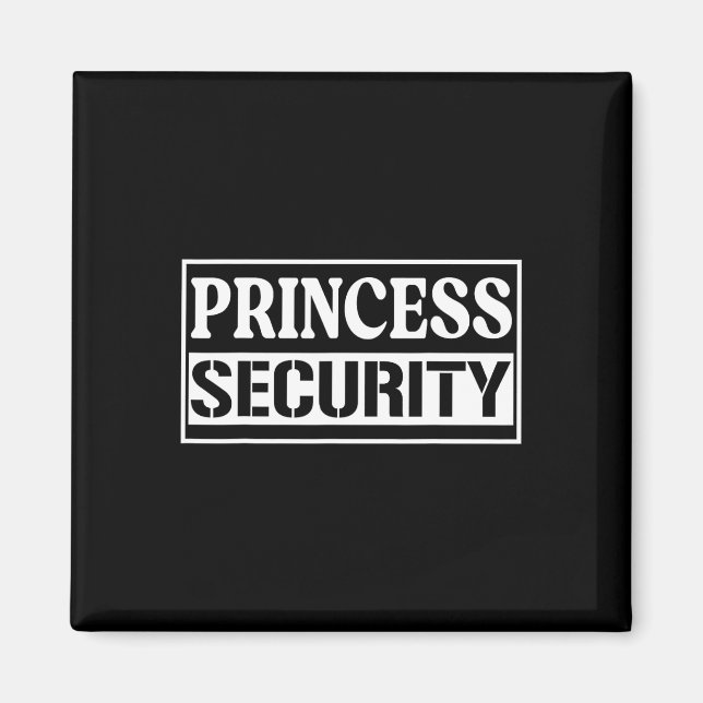 Princess Security Roligt Birthday Halloween fest D Magnet (Framsidan)
