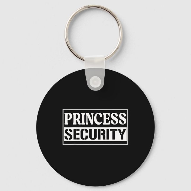 Princess Security Roligt Birthday Halloween fest d Nyckelring (Framsida)