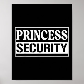 Princess Security Roligt Birthday Halloween fest d Poster