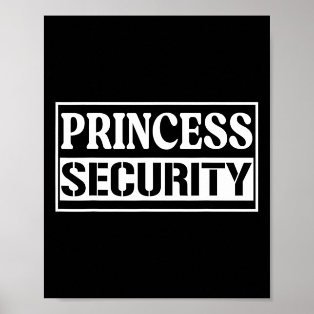 Princess Security Roligt Birthday Halloween fest D Poster (Framsidan)