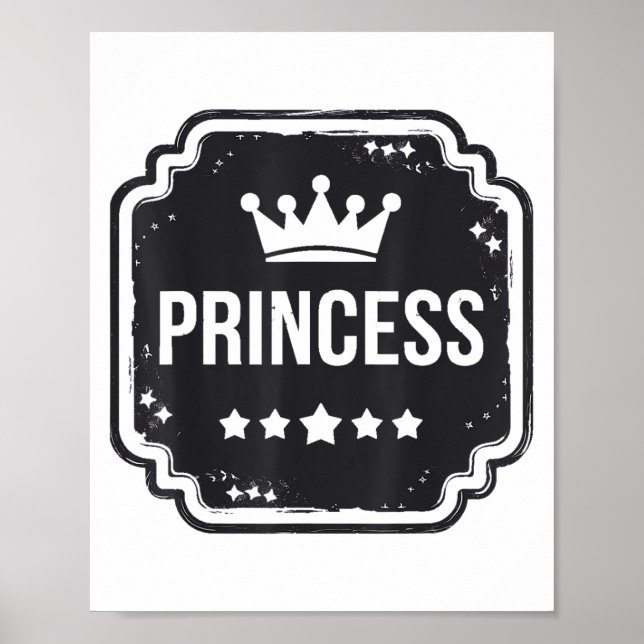 Princess Security Team Pappa Mamma Födelsedagsfest Poster (Framsidan)