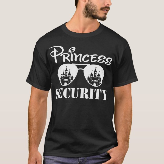 Princess Security Team Pappa Mamma Födelsedagsfest T Shirt (Framsida)