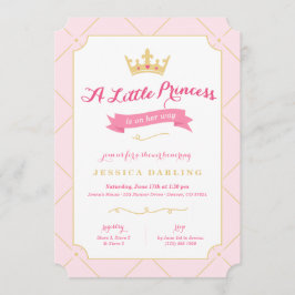 Princess Shower-inbjudningar | Rosa Girl Inbjudningar