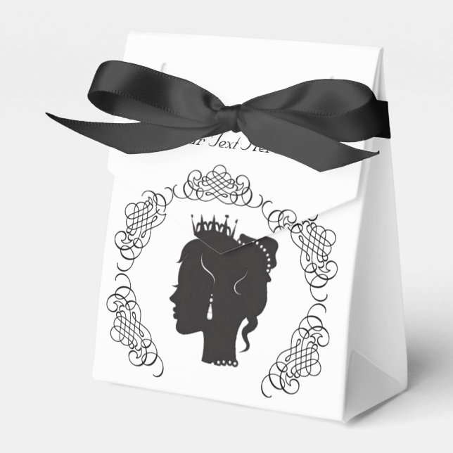 Princess Silhouette Personlig Favor Box Presentaskar (Framsidan Sidan)