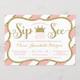 Princess Sip och See Baby Shower-inbjudan Inbjudningar