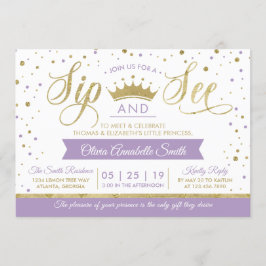Princess Sip och See Baby Shower-inbjudan Inbjudningar