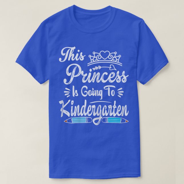 Princess ska åka till Kindergarten Tee for Girls t (Design framsida)