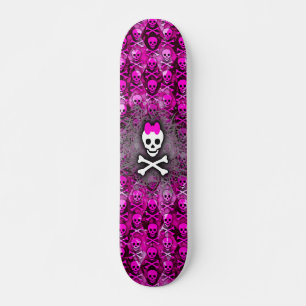Princess Skull & Bones Skateboard Bräda 19,5 Cm