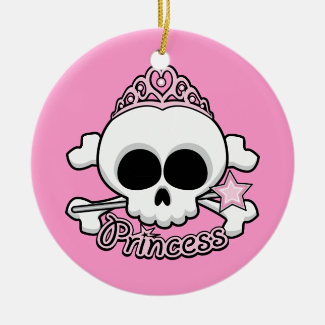 Princess Skull Julgransprydnad Keramik (Framsidan)