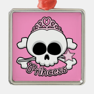 Princess Skull Julgransprydnad Metall