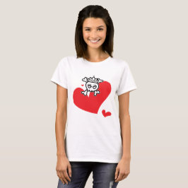 Princess Skull med Big Heart T Shirt