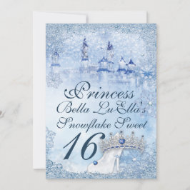 Princess Snowflake Sweet 16 Mis Quince Inbjudningar