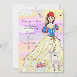 Princess Snowy Birthday bjudande Inbjudningar