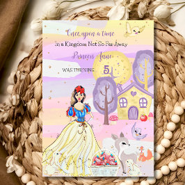 Princess Snowy Birthday bjudande Inbjudningar