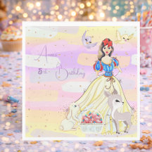 Princess Snowy Birthday Pappersservett