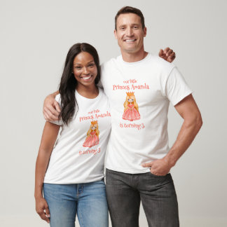 Princess som vänder tre föräldrafödelsedag t-shirt