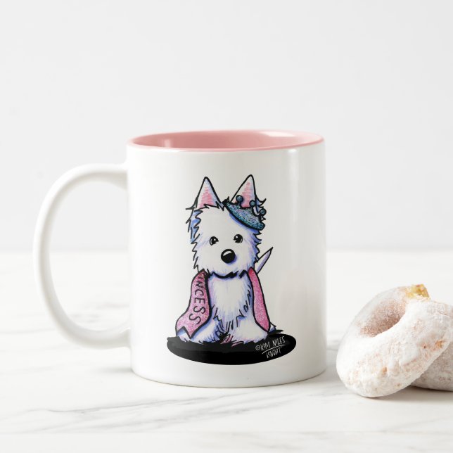 Princess Sparkleeart Westie Coffee Mugg (Med munk)