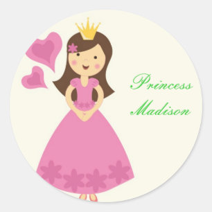 Princess Stickers Runt Klistermärke