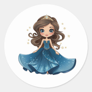 Princess Stickers Runt Klistermärke