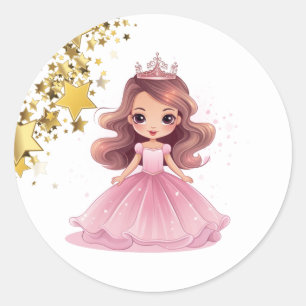 Princess Stickers Runt Klistermärke