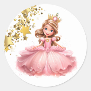 Princess Stickers Runt Klistermärke