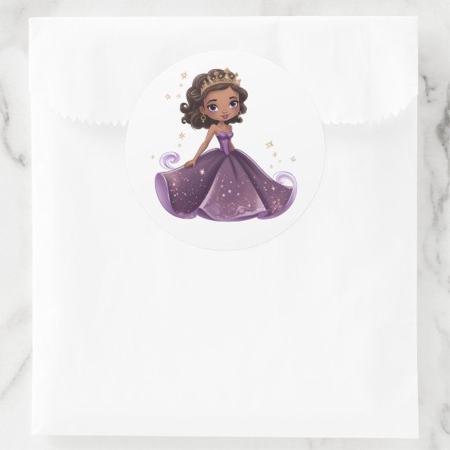 Princess Stickers Runt Klistermärke (Väska)