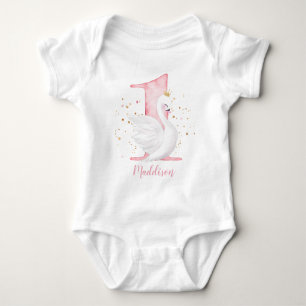 Princess Svan 1:a födelsedagen Baby Bodykostym T Shirt