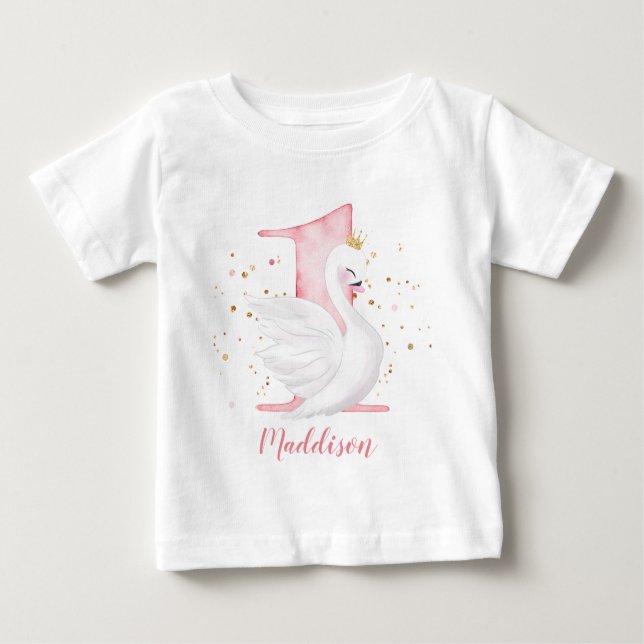 Princess Svan 1:a födelsedagen T Shirt (Framsida)