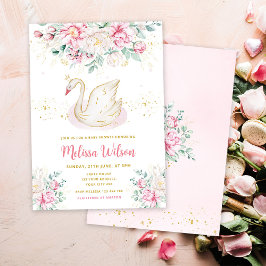 Princess Svan Baby Shower Inbjudningar
