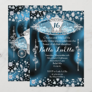 Princess Sweet 16 Bling Party bjuding Inbjudningar