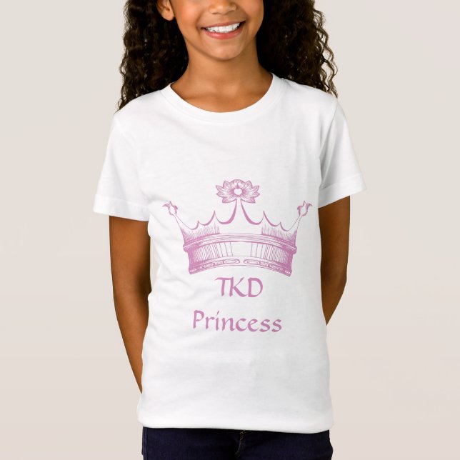 Princess T-tröja för kampsportar TKD T Shirt (Framsida)