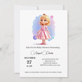 Princess Tema babyduschkort Inbjudningar