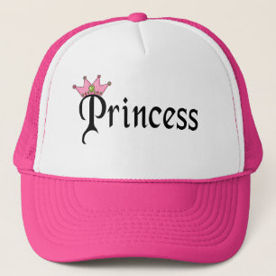 Princess Text med Krona Keps
