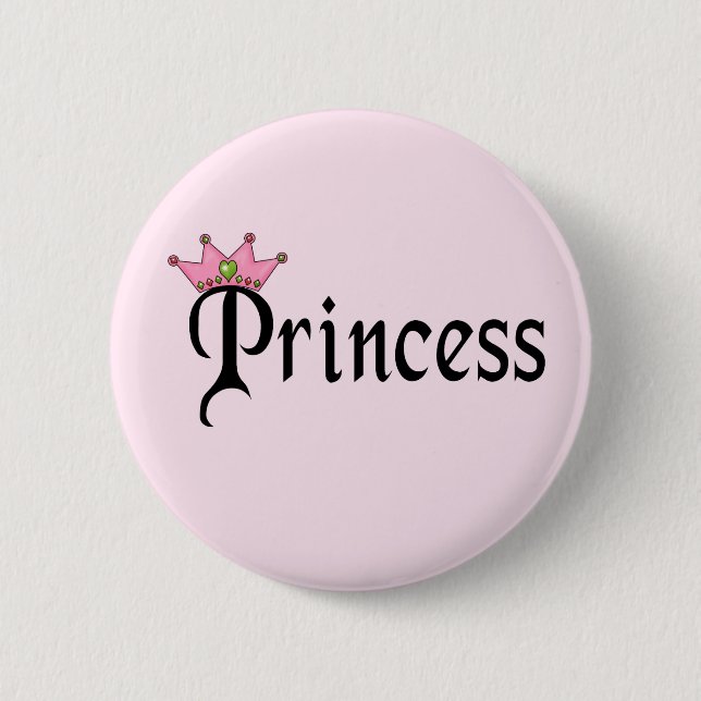 Princess Text med Krona Knapp (Framsida)