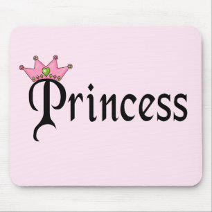 Princess Text med Krona Musmatta