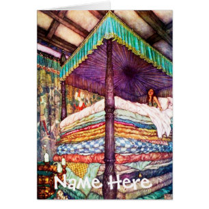 Princess & The Pea Card & Kuvert Hälsningskort