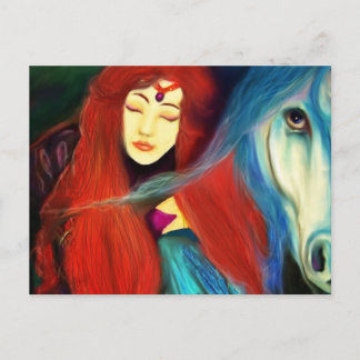 Princess & the Unicorn Landscape tessieART Vykort