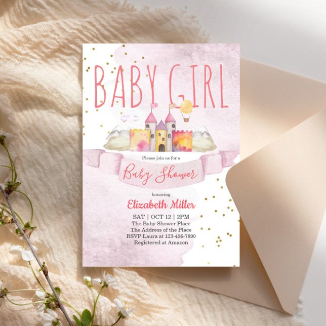 Princess Theme Baby Shower-inbjudan (Skapare uppladdad)