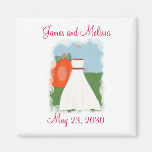 Princess ThMeed Save date Bröllop Magnets Magnet