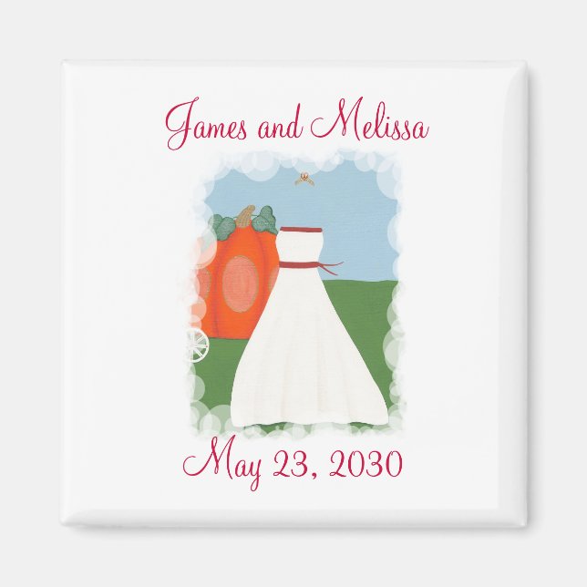 Princess ThMeed Save date Bröllop Magnets Magnet (Framsidan)