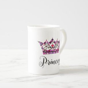 "Princess" Tiara Design Benporslin Mugg