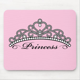 Princess Tiara Mouseapad (rosa bakgrund) Musmatta