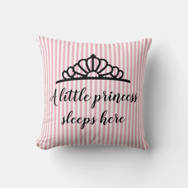 Princess Tiara Rosa Rand Personlig Pillow Kudde (Framsida)