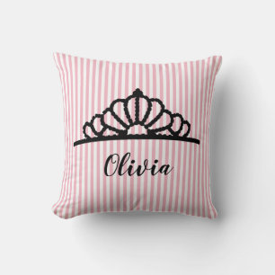 Princess Tiara Rosa Rand Personlig Pillow Kudde