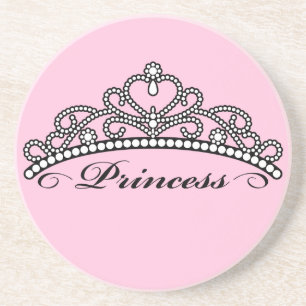 Princess Tiara Underlägg (rosa bakgrund) Sandsten