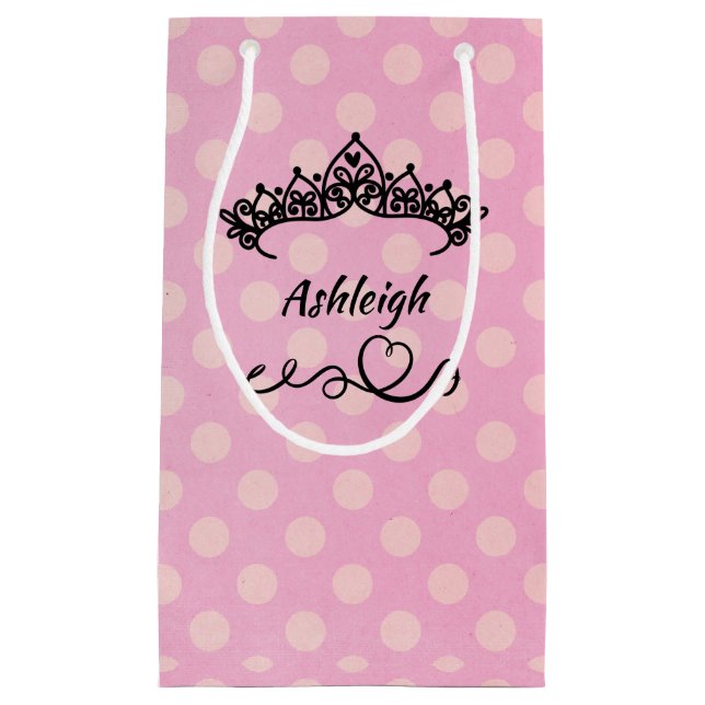 Princess Tiaras och Hearts on Rosa Wrapping Papper (Framsidan)