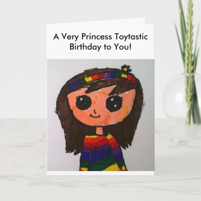 Princess Toytastic Födelsedag Kort (Framsida)