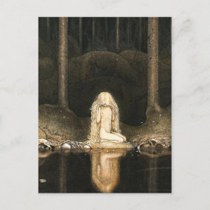 Princess Tuvstarr blickar på hennes reflektion Vykort