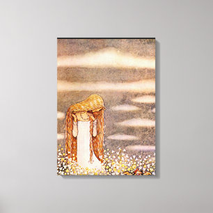 "Princess Tuvstarr" John Bauer Watercolor Canvastryck